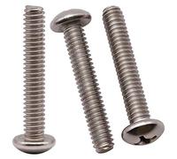 5/16-18 x 1-1/4" inch (10 pcs) Phillips Pan Head Machine Screw Bolt, 304 Stainless Steel 18-8 Rounded Head Screws, UNC Full Thread, Bright Finish