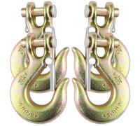 5/16" G70 Clevis Slip Hook with Safety Latch, 4 Pack Heavy Duty Slip Hook for 5/16" Grade 70 Transport Chain, 4400LBS Capacity for Heavy Load