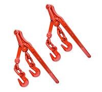 5/16 Inch X 3/8 Inch Heavy Duty Lever Load Binder with Grab Hooks, Secure Heavy Loads to Truck Or Flatbed Trailer (6600lbs-2)