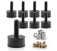 5/16 Rubber Adjustable Furniture Leveler，8 Pack Furniture Leveling Feet Screws in Threaded, Feet Levelers Screw On Furniture Glide Leveling for Table, Chair, Furniture Legs