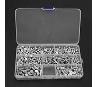 5/16 Solid Rivet Head 350pcs M4 Flat Head Solid Aluminum Rivets Assortment Kit Length 4/6/8/10/12/16/20mm 18x10x2.5mm