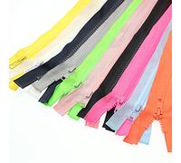 #5 18 Inch Separating Zippers Bulk 10 Colors Mixed Zipper for Sewing Craft,Jacket,Coat,Bags,Purses, Heavy Duty Plastic Resin Zipper (10 PCS/Pack,1 PC per Color) SHUNLI