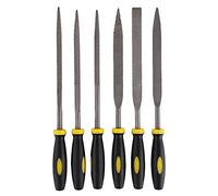 5 * 180mm Mini Assorted Hand File Wood Rasp Set Metal Filing Rasp Needle File Wood Tools with Rubber Handle 6pcs