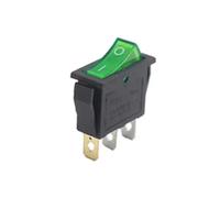 【5-1PCS】KCD3 Rocker Switch ON-OFF ON-OFF-ON 2 Position 3Pins Electrical equipment With Light Power Switch 16A 250V / 20A 125V AC(Green 3Pin light,3PCS)