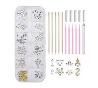 5.1x2x0.5 Inch DIY Heart Rhinestone Tooth Gems Kit | Tooth Drill Tools, 0.09lb, European Style Jewelry Set P