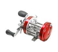5.2:1 Gear Ratio Baitcast Reel, Red 50 Model Right Hand Retrieve, Heavy Duty Metal Construction for Inshore Kayak Fishing, Perfect for Experienced Fishermen