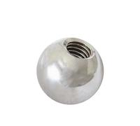 5/2/1PCS Dia M2-M12 Spherical Diameter 5-60mm Threaded Steel Ball Solid Stainless Steel Perforated Spherical Nut Ball Head (Size : 16mm x M6 2pcs)