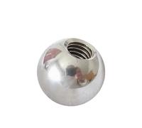 5/2/1PCS Dia M2-M12 Spherical Diameter 5-60mm Threaded Steel Ball Solid Stainless Steel Perforated Spherical Nut Ball Head for Industrial use(18mm x M6 2pcs)
