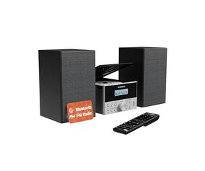 5.2 Bluetooth CD Player with Speakers | Powerful 20W Compact HiFi System with EQ Settings | FM Radio, 30 Presets, Wooden Build, Remote Included | USB, AUX, Plays MP3, CDs, CD-Rs | OAKCASTLE HIFI150