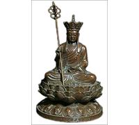 5.2" Brass Ksitigarbha Bodhisattva Leader Buddha Statue