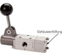 5/2 G1/4'' Hand Lever Valve Stainless Steel -0.95-12bar/-13.2-168psi