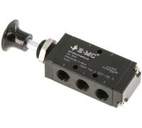 5/2 G1/8'' Axial Hand Lever Valve 0-8bar/0-112psi E.MC