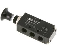 5/2 G1/8'' Axial Hand Lever Valve Detent 0-8bar/0-112psi E.MC