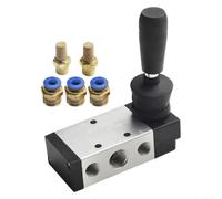 5/2 Way Hand Valve 4H210-08 for Compressed Air 8 Bar | 5/2-way function, aluminium body, 6 mm hose nozzle, for compressed air systems, durable