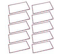 5/20 / 10 Pcs Airmail Envelopes 115x225mm Air Mail Envelopes Supplies for Secure Document Mailing Envelope with Aviation Stripes