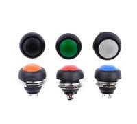 5/20/100Pcs 12mm Momentary Push Button Switch 2Pin Self-Reset/Locking ON-OFF Small Round SPST NO PBS-33B(Red Reset,100PCS)