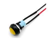 5/20/100PCS 12mm Momentary Push Button Switch ON OFF PBS-33B Self Reset Mini Round Switch With Wire 2Pin 1A DC12V(Yellow Locking,100PCS)