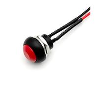 5/20/100PCS 12mm Momentary Push Button Switch ON OFF PBS-33B Self Reset Mini Round Switch With Wire 2Pin 1A DC12V(Red Reset,5PCS)