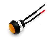 5/20/100PCS 12mm Momentary Push Button Switch ON OFF PBS-33B Self Reset Self Locking Mini Round Switch With 20cm Wire(Orange Reset,100PCS)