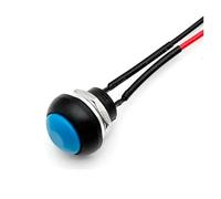 5/20/100PCS 12mm Momentary Push Button Switch ON OFF PBS-33B Self Reset Self Locking Mini Round Switch With 20cm Wire(Blue Reset,5PCS)