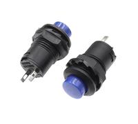 5/20/100PCS 12MM Round Button Switch Self-Locking DS-428/427 Self-Resetting Push Button Switch(Blue,SELF RESET_20PCS)
