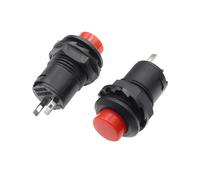 5/20/100PCS 12MM Round Button Switch Self-Locking DS-428/427 Self-Resetting Push Button Switch(Red,SELF LOCKING_100PCS)