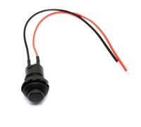 5/20/100PCS 12MM Round Button Switch With Cable 20CM Self-Locking DS-428/427 Self-Resetting Push Button Switch(Black,SELF RESET_20PCS)