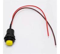 5/20/100PCS 12MM Round Button Switch With Cable 20CM Self-Locking DS-428/427 Self-Resetting Push Button Switch(Yellow,SELF RESET_5PCS)