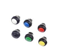 5/20/100PCS 12mm Round Push Button Switch,PBS-33A Self-Locking/33B Self-reset,3A250VAC/1A125VAC Electrical Equipment 2Pin IDGTTLDF(Gold,5PCS)