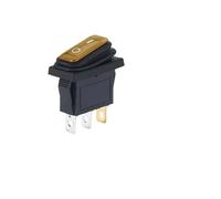5/20/100PCS 12VLED Light IP67 KCD3 3 Pin 20A On/Off Rectangular Ship Type Long Rocker Switch Waterproof Car Dashboard(KCD3 220V YELLOW,100PCS)