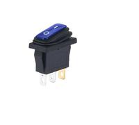 5/20/100PCS 12VLED Light IP67 KCD3 3 Pin 20A On/Off Rectangular Ship Type Long Rocker Switch Waterproof Car Dashboard(KCD3 220V BLUE,20PCS)
