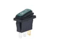 5/20/100PCS 12VLED Light IP67 KCD3 3 Pin 20A On/Off Rectangular Ship Type Long Rocker Switch Waterproof Car Dashboard(KCD3 12V GREEN,20PCS)
