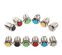 5/20/100PCS 250V 12mm Waterproof Momentary High Round Metal Push Button Switch Car Start Horn Speaker Bell Automatic Reset(Yellow Momentary,100PCS)