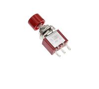 5/20/100PCS 3Pin C-NO-NC DS-612 6MM Momentary Automatic Push Button Switch ON-(ON) 2A250VAC/5A120VAC toggle switch IDGTTLDF(Red,100PCS)