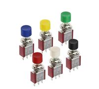 5/20/100PCS 6MM 3 Pin C-NO-NC DS-612 Mini Momentary Automatic Push Button Switch ON-(ON) 2A250VAC/5A120VAC toggle switch(70R,5PCS)