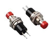 5/20/100PCS 7MM Push Button Switch Momentary PBS-110 Normally Open NO NC Press The Reset Switches(PBS-110 NO Red,20pcs)