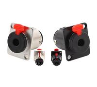 5/20/100PCS Black&Silver 6.35mm Speaker Connector Audio jack 1/4 inch Female Socket Panel Mounted Colors Banana Plugs(Black,20PCS)