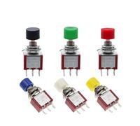5/20/100PCS C-NO-NC DS-612 Momentary Automatic Push Button Switch ON-(ON) 6MM 3Pin 2A250VAC/5A120VAC toggle switch IDGTTLDF(Gold,5PCS)