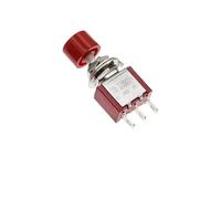 5/20/100PCS C-NO-NC DS-612 Momentary Automatic Push Button Switch ON-(ON) 6MM 3Pin 2A250VAC/5A120VAC toggle switch IDGTTLDF(Red,5PCS)