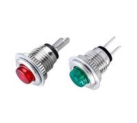 5/20/100PCS DS-101 8mm Push Button Switch ON/OFF Momentary Reset Micro Switch Normally Open 2Pin(Green,5PCS)