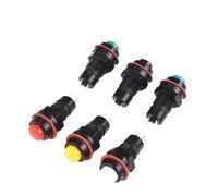 5/20/100PCS DS-211 DS-213 10mm Round Push Button Miniature Switch Reset Momentary/Self Locking Round Button Switch Miniature IDGTTLDF(Gold,500PCS)