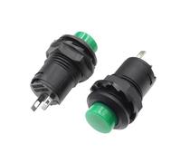 5/20/100PCS DS-428/427 Self-Resetting Push Button Switch Self-Locking 12MM Round Button Switch(Green,SELF RESET_5PCS)