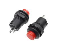 5/20/100PCS DS-428/427 Self-Resetting Push Button Switch Self-Locking 12MM Round Button Switch(Red,SELF LOCKING_20PCS)