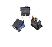 5/20/100PCS KCD1-101 3Pin 4Pin ON-OFF Boat Car Rocker Switch 6A/250V AC 10A/125V AC Red Yellow Green Blue Button Switch 220V IDGTTLDF(KCD1 3PIN BLUE,100PCS)