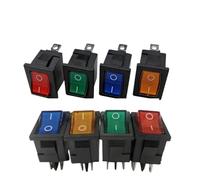 5/20/100PCS KCD1-101 3Pin 4Pin ON-OFF Boat Car Rocker Switch 6A/250V AC 10A/125V AC Red Yellow Green Blue Button Switch 220V IDGTTLDF(KCD1 4PIN GREEN,5PCS)