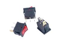 5/20/100PCS KCD1-101 3Pin 4Pin ON-OFF Boat Car Rocker Switch 6A/250V AC 10A/125V AC Red Yellow Green Blue Button Switch 220V IDGTTLDF(KCD1 3PIN RED,20PCS)