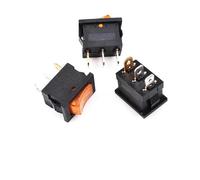 5/20/100PCS KCD1-101 3Pin 4Pin ON-OFF Boat Car Rocker Switch Red Yellow Green Blue Button Switch 220V 6A/250V AC 10A/125V AC(KCD1 3PIN YELLOW,100PCS)