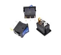 5/20/100PCS KCD1-101 3Pin 4Pin ON-OFF Boat Car Rocker Switch Red Yellow Green Blue Button Switch 220V 6A/250V AC 10A/125V AC(KCD1 3PIN BLUE,100PCS)