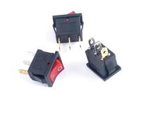5/20/100PCS KCD1-101 3Pin 4Pin ON-OFF Boat Car Rocker Switch Red Yellow Green Blue Button Switch 220V 6A/250V AC 10A/125V AC(KCD1 3PIN RED,5PCS)