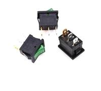 5/20/100PCS KCD1-101 ON-OFF 3Pin 4Pin Boat Car Rocker Switch Red Yellow Green Blue Button Switch 220V 6A/250V AC 10A/125V AC(KCD1 3PIN GREEN,100PCS)